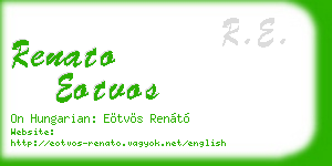 renato eotvos business card