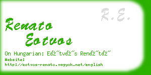 renato eotvos business card